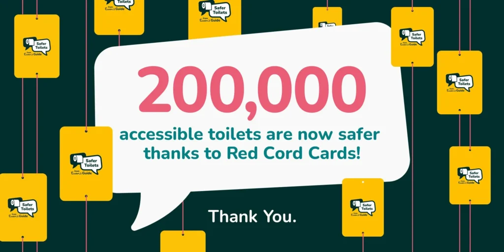 200,000 accessible toilets are now safer thanks to Red Cord Cards